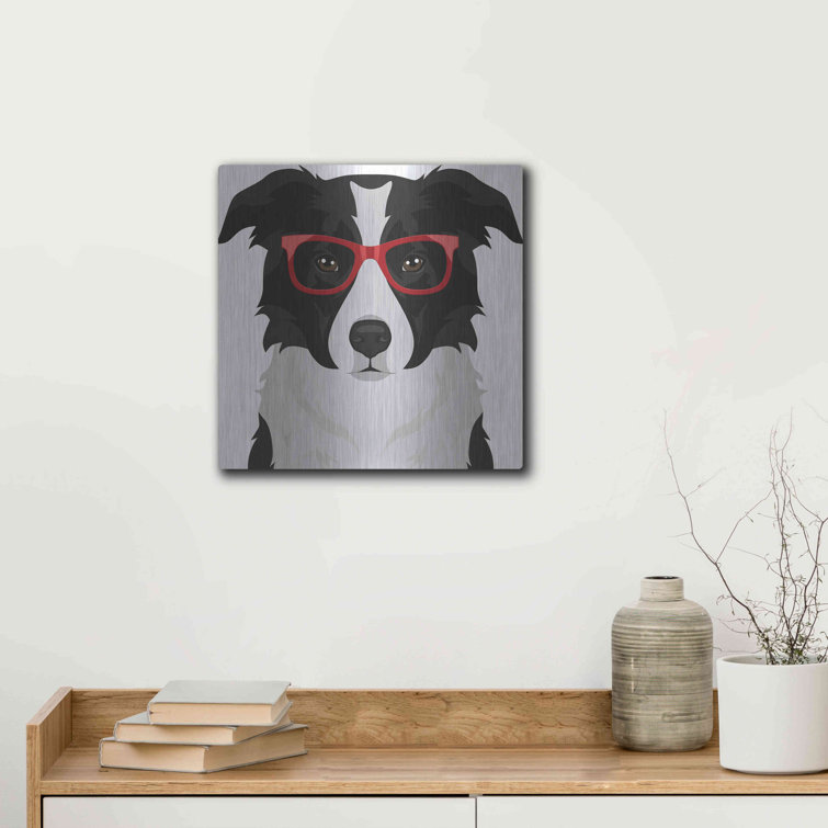 Border collie metal outlet art